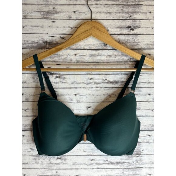 Soma Bodily Perfect Coverage Bra 34DD Green Front Clasp - Picture 1 of 7